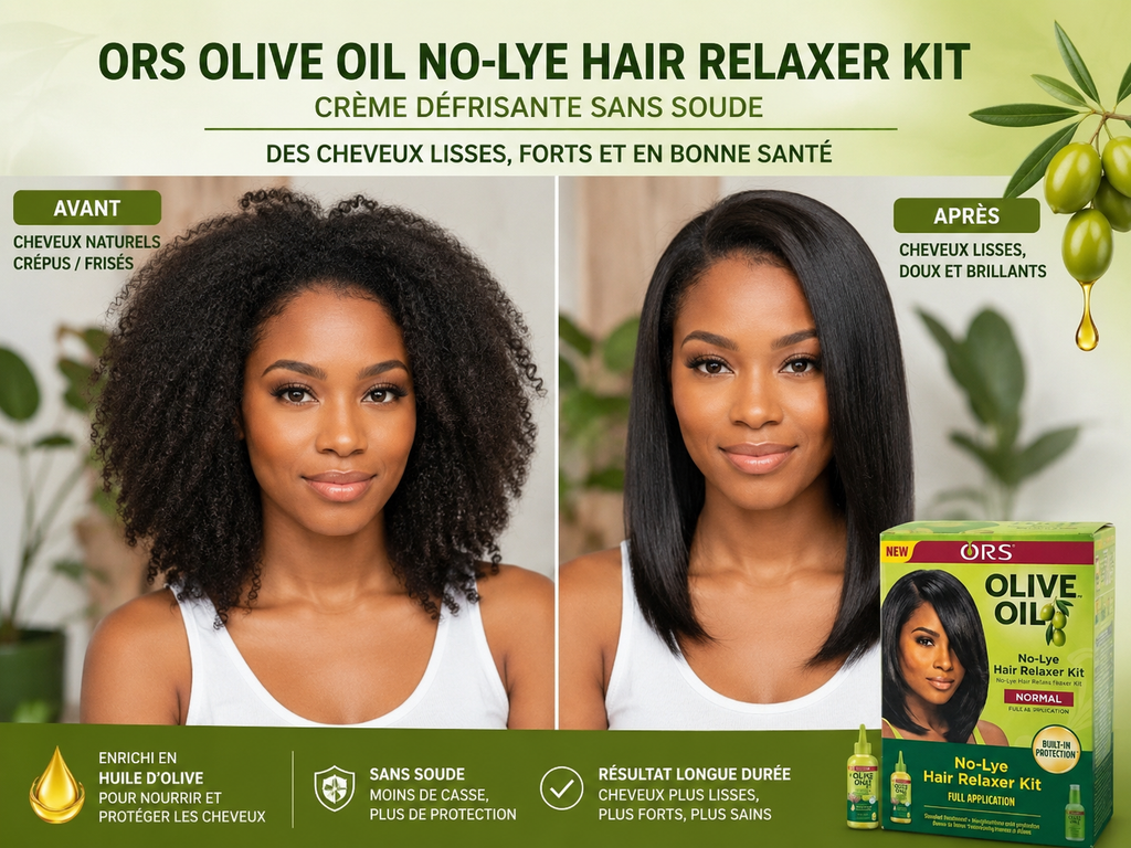 Kit Défrisants Olive Oil ORS : Nutrition, Protection et Lissage Intense